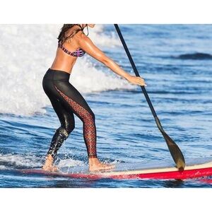 ATHLETA Ariel Swim Tight Black Multi | M